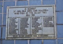 2. Leamington School plaque